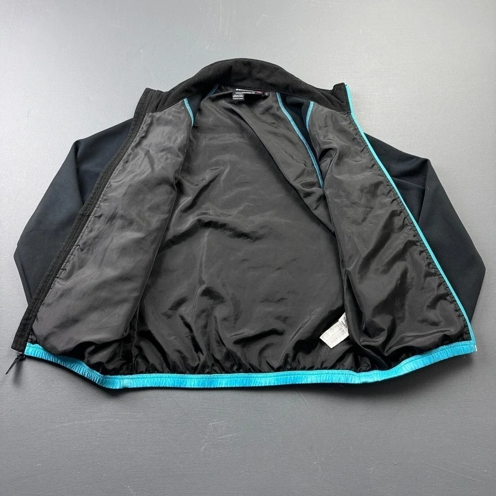 Rossignol Kids Girls 12 Blue Black Quilted Fleece Full Zip Ski Jacket Winter